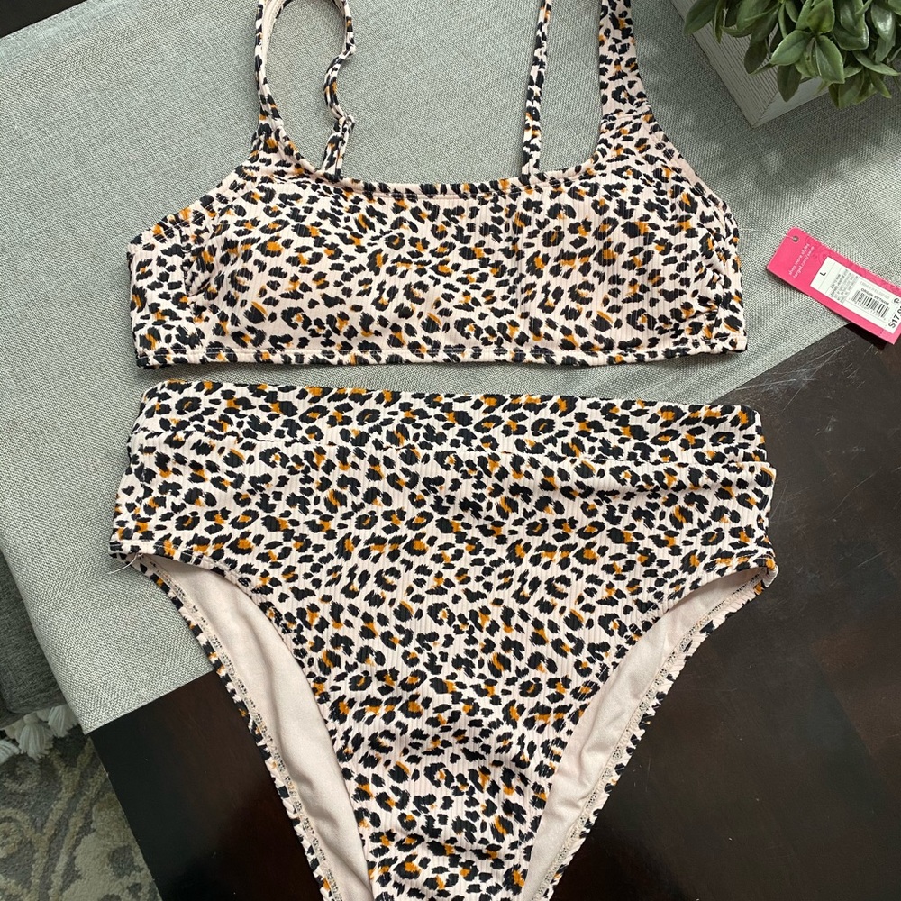 Xhilaration leopard high waisted bikini.